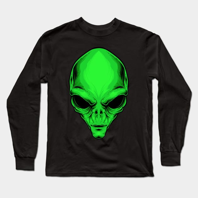 Alien Reptiliano Long Sleeve T-Shirt by w.d.roswell
